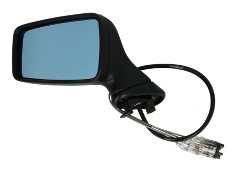 Piese Auto - Oglinda laterala Stanga electric, plat, albastru potrivit AUDI 80 B3, 80 B4, 90 B3 -01.96
