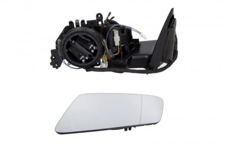 Caroserie - Oglinda laterala Stanga (electrica, asferica, incalzita, crom, pliabil electric, ) potrivit MERCEDES A (W176), CLA (C117), CLA SHOOTING BRAKE (X117), GLK (X204)