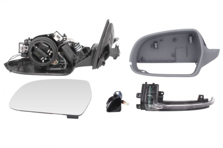 Oglinzi auto - Oglinda laterala Stanga electrica, asferice, incalzita, potrivit AUDI A4 ALLROAD B8, A4 B8
