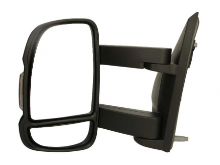 Caroserie - Oglinda laterala Stanga (manual, convexa, lung, cu senzor de temperatura) potrivit CITROEN JUMPER I, JUMPER II; FIAT DUCATO; PEUGEOT BOXER