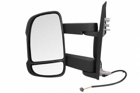 Caroserie - Oglinda laterala Stanga (manual, convexa, lung) potrivit CITROEN JUMPER I, JUMPER II; FIAT DUCATO; PEUGEOT BOXER