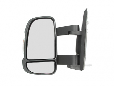 Caroserie - Oglinda laterala Stanga (manual, convexa, mediu) potrivit CITROEN JUMPER I, JUMPER II; FIAT DUCATO; PEUGEOT BOXER