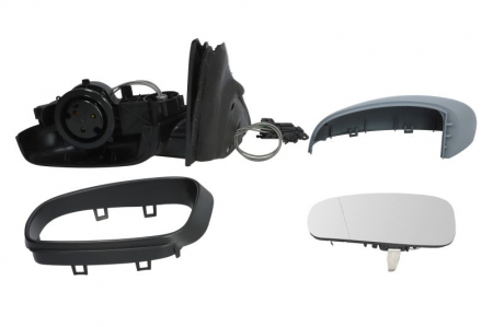 Oglinda laterala Stanga (mecanic, asferice, crom, captuseala) potrivit SKODA FABIA II, ROOMSTER, ROOMSTER PRAKTIK -05.15 [0]