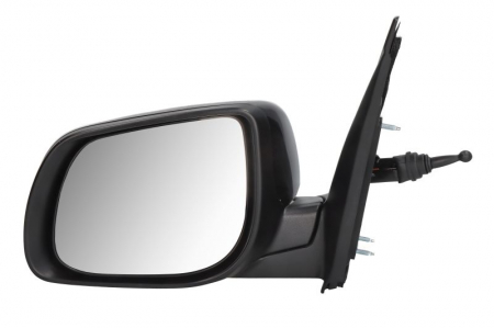 Caroserie - Oglinda laterala Stanga (mecanic, convexa, crom, captuseala) potrivit KIA PICANTO I, PICANTO II