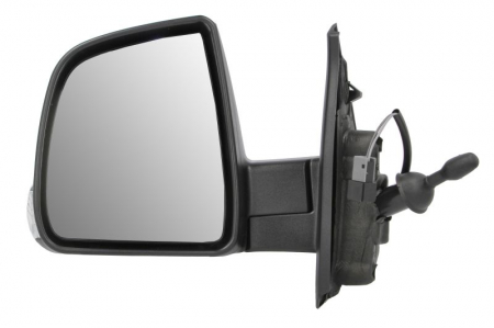 Oglinzi auto - Oglinda laterala stanga (mecanica, convex, grunduit) potrivit FIAT DOBLO II; OPEL COMBO D 2014-2022