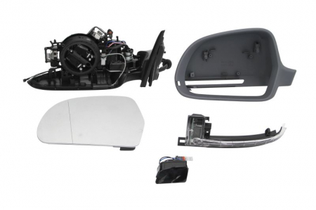 Oglinda stanga asferic, incalzita, grunduita, pliabila electric AUDI A5 intre 2007-2011 [0]