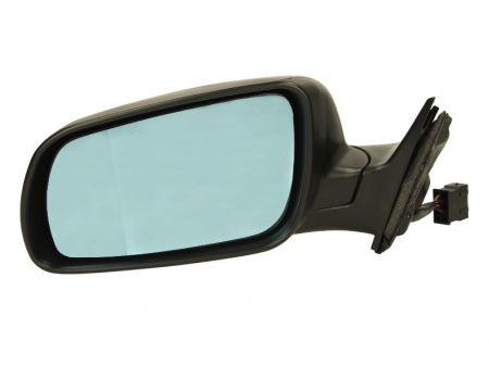 Caroserie - Oglinda stanga AUDI A3 intre 1996-2000 electrica, incalzita, asferica, albastru, cu carcasa