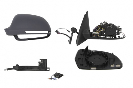 Oglinda stanga (electric, asferic, cu incalzire, asistent schimbare banda, grund, rabatare electrica, cu semnalizator) potrivit AUDI Q3 8U 06.11-07.18 [1]