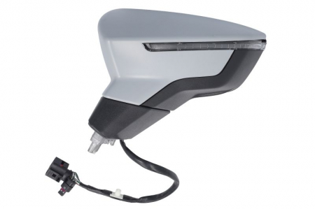 Oglinda stanga electric, convex, cu incalzire, asistent la schimbarea benzii, acoperit sub acoperire, cu indicator potrivit SEAT ARONA KJ, IBIZA V 6F 06.17- [1]