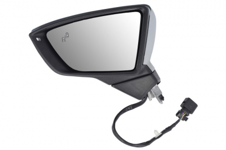 Caroserie - Oglinda stanga electric, convex, cu incalzire, asistent la schimbarea benzii, acoperit sub acoperire, cu indicator potrivit SEAT ARONA KJ, IBIZA V 6F 06.17-