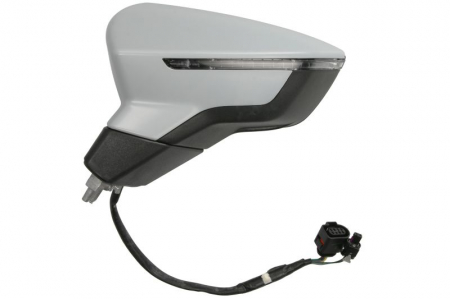 Oglinda stanga electric, convex, cu incalzire, asistent la schimbarea benzii, acoperit sub acoperire, rabatabil electric, cu semnalizator potrivit SEAT ARONA KJ, IBIZA V 6F 06.17- [1]