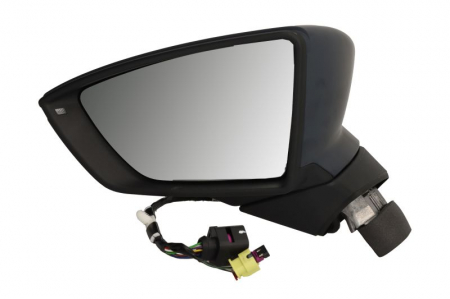 Caroserie - Oglinda stanga (electric, convex, cu incalzire, cu carcasa, cu semnalizator) potrivit SEAT IBIZA V 6F 06.17-