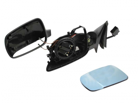 Caroserie - Oglinda stanga electrica, asferic, incalzita, albastra, grunduita AUDI A4 intre 1994-2001