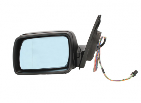 Oglinda stanga electrica, asferic, incalzita, albastra, grunduita, pliabila electric BMW X5 intre 2000-2006 [0]