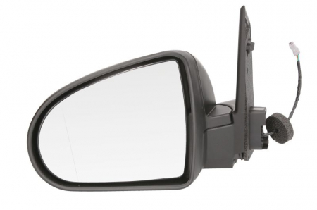 Oglinzi auto - Oglinda stanga potrivit MITSUBISHI COLT 2008-2012 - electrica, asferic, incalzita, crom, grunduita