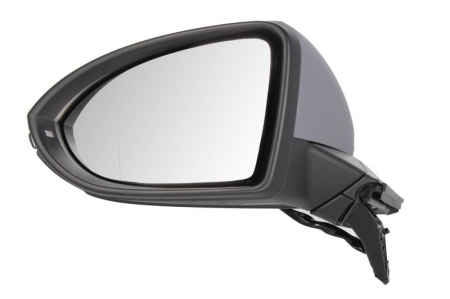 Caroserie - Oglinda stanga electrica, asferic, incalzita, crom, grunduita VW GOLF 7 VII dupa 2012