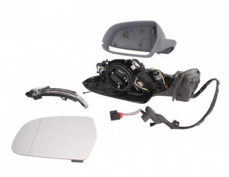 Oglinda stanga electrica, asferic, incalzita, grunduita, pliabila electric AUDI A3 intre 2008-2012 [0]