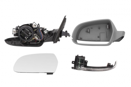 Oglinda stanga electrica, asferic, incalzita, grunduita, pliabila electric AUDI A4 intre 2011-2016 [0]