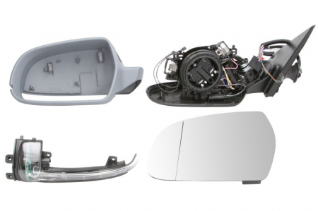 Oglinda stanga electrica, asferic, incalzita, grunduita, pliabila electric AUDI A4 intre 2011-2016 [0]
