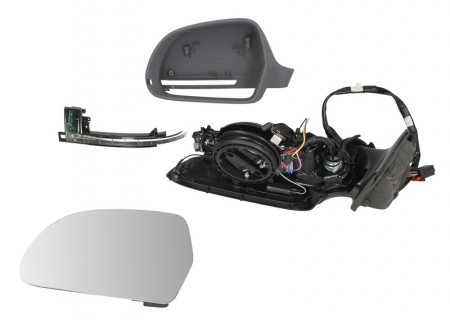 Oglinda stanga electrica asferica, incalzita, pliere electrica AUDI A3 8P intre 2008-2012 [0]