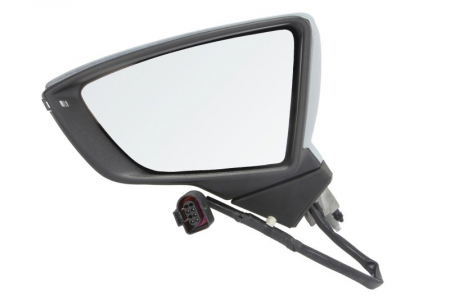 Oglinzi auto - Oglinda stanga potrivit SEAT LEON, LEON SC, LEON ST dupa 2012 - electrica crom, grunduita