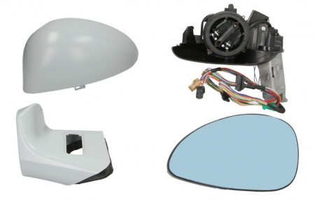 Oglinda stanga electrica incalzita, albastra, grunduita, pliabila electric CITROEN C4 I intre 2004-2009 [1]