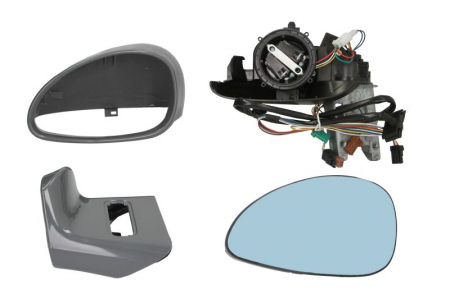 Oglinzi auto - Oglinda stanga electrica incalzita, albastra, grunduita, pliabila electric CITROEN C4 intre 2004-2010