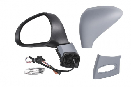 Oglinzi auto - Oglinda stanga electrica incalzita, crom, grunduita, pliabila electric PEUGEOT 308 intre 2007-2014