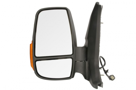 Oglinzi auto - Oglinda stanga electrica incalzita, crom, scurt, pliabila electric FORD TRANSIT / TOURNEO CONNECT intre 2009-2013