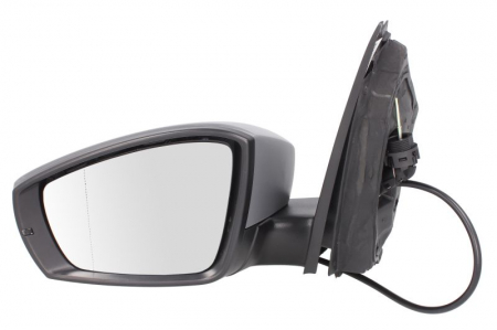 Oglinda stanga mecanica asferic, crom, grunduita VW POLO intre 2009-2014 [0]