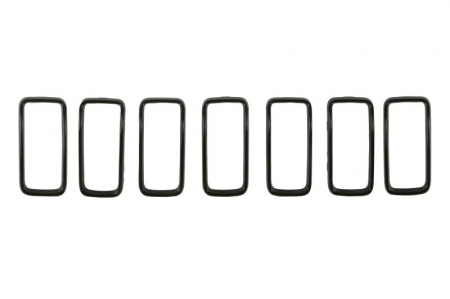 Suporti caroserie - Ornament grila bara fata mijloc negru lucios potrivit JEEP RENEGADE dupa 2018