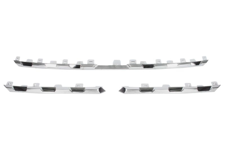 Grile - Ornanent grila fata potrivit RENAULT KANGOO III dupa 2021 (3 buc., set, crom)