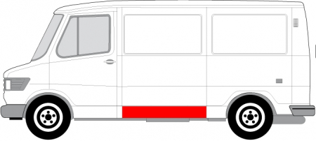 Panou lateral - Panou lateral reparatie strat stanga prima nervura, partea inferioara MERCEDES T1 601 T1 601, 611 T1 602 T1/TN 