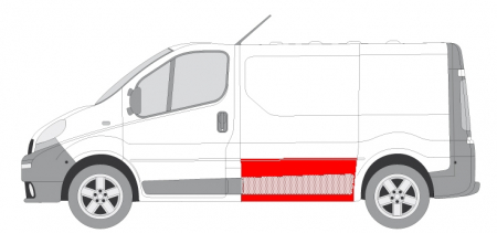 Panou lateral stanga 1/4 inaltime, partea inferioara NISSAN PRIMASTAR; OPEL VIVARO A; RENAULT TRAFIC II dupa 2001 [1]