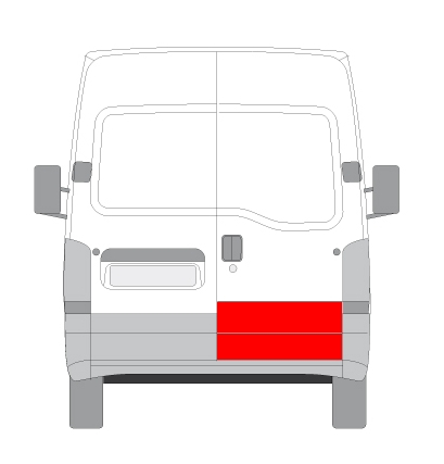 Panou pentru reparatie Usa spate dreapta partea inferioara NISSAN INTERSTAR; OPEL Movano; RENAULT MASTER intre 1998-2010 [1]