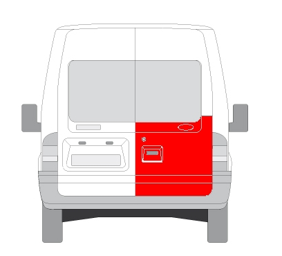 Panou pentru reparatie Usa spate dreapta partea inferioara pana la geam FORD TRANSIT intre 2000-2013 [1]