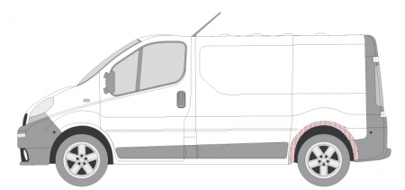 Panou lateral - Panou reparatie roata spate stanga NISSAN PRIMASTAR; OPEL VIVARO A; RENAULT TRAFIC II dupa 2001