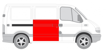 Panou reparatie usa culisanta pana la geam NISSAN INTERSTAR; OPEL MOVANO; RENAULT MASTER intre 1998-2010 [1]