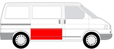 Panou reparatie usa culisanta partea inferioara, lungime 570mm VW TRANSPORTER intre 1990-2003 [2]