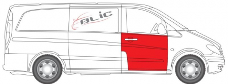 Panou reparatie usa Fata Dreapta (strat, la geam) potrivit MERCEDES VIANO (W639), VITO / MIXTO (W639), VITO (W639) dupa 2003 [1]