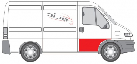 Panou reparatie usa Fata Dreapta (strat, partea inferioara, inaltime 430mm) potrivit CITROEN JUMPER; FIAT DUCATO; PEUGEOT BOXER 1994-2006 [2]