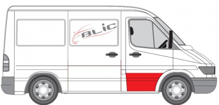 Panou reparatie usa Fata Dreapta (strat, partea inferioara, inaltime 450mm) potrivit MERCEDES SPRINTER 2-T (B901, B902), SPRINTER 3-T (B903), SPRINTER 4-T (B904) 1995-2006 [1]
