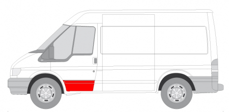 Panou reparatie usa Fata Stanga partea inferioara, la prima linie potrivit FORD TRANSIT 2000-2013 [1]