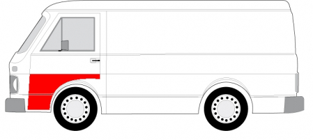 Piese Auto - Panou reparatie usa fata stanga strat, partea inferioara, a doua nervura VW LT I intre 1975-1996