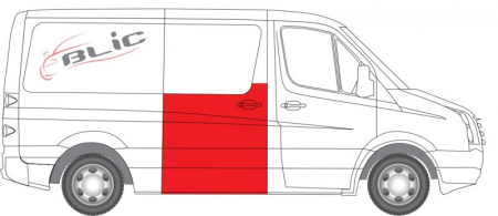 Panou reparatie usa Spate Dreapta (strat, la geam; usa culisanta) potrivit MERCEDES SPRINTER 3,5-T (B906), SPRINTER 3-T (B906), SPRINTER 3-T (B910), SPRINTER 4,6-T (B906) dupa 2006 [1]