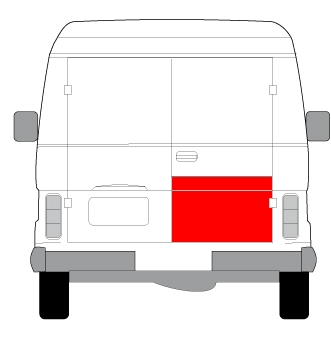 Piese Auto - Panou reparatie usa spate dreapta strat, partea inferioara, 1/3 inaltime VW LT I intre 1975-1996