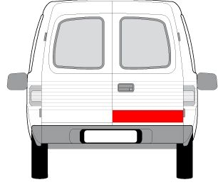 Panou reparatie usa Spate Dreapta (strat, partea inferioara, inaltime 145mm) potrivit OPEL COMBO/MINIVAN 07.94-10.01 [1]