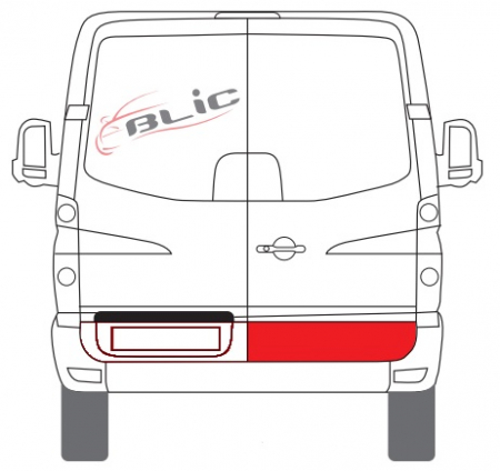 Panou reparatie usa Spate Dreapta (strat, partea inferioara) potrivit MERCEDES SPRINTER 3,5-T (B906), SPRINTER 3-T (B906), SPRINTER 4,6-T (B906), SPRINTER 5-T (B906); VW CRAFTER 30-35 06.06- [1]