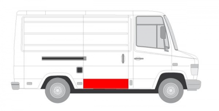 Panou reparatie usa Spate partea inferioara, usa culisanta potrivit MERCEDES VARIO, VARIO B667, B670, B668, VARIO B670, VARIO B670, B668, B667 dupa 1996 [1]