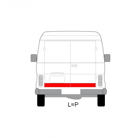 Panou reparatie usa spate stanga/dreapta strat, partea inferioara, inaltime 250mm VW LT I intre 1975-1996 [1]